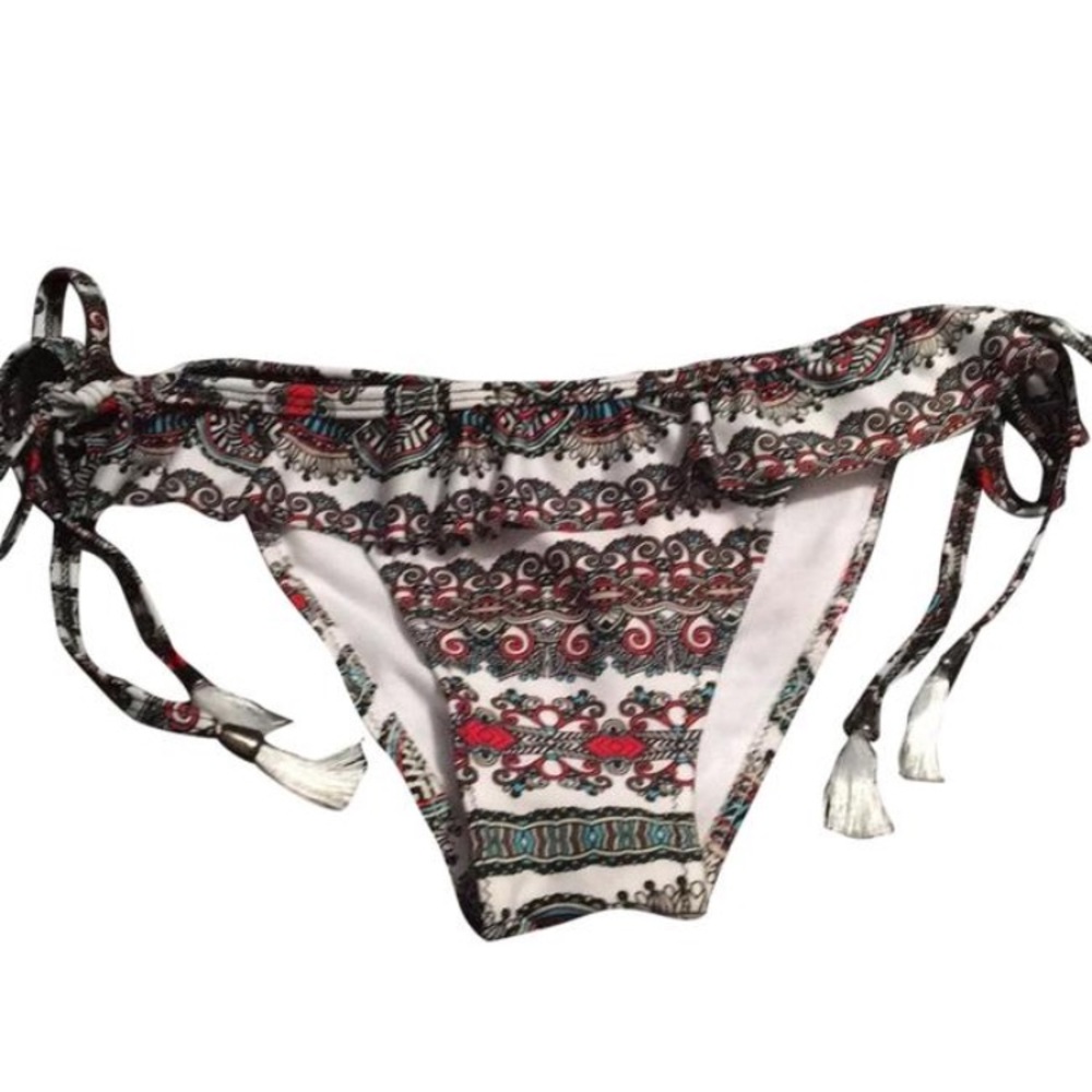 NWOT Italian Bikini bottom with tassel ties